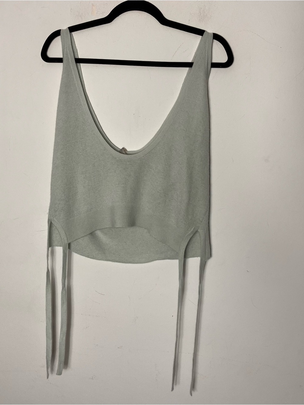 Soyer Jules cashmere tie side low back tank mint XS